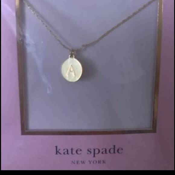 Kate Spade mini initial necklace - A